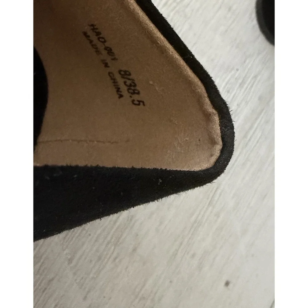 Chinese Laundry Classic Black Pumps‎ Size 8 Suede Leather 3.5